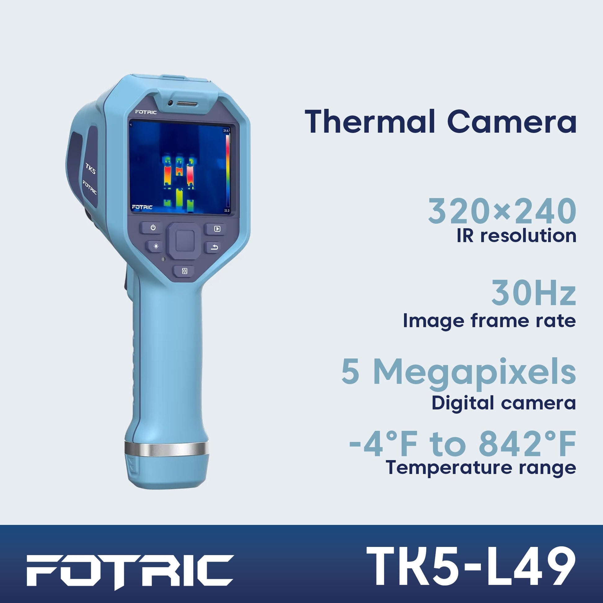 FOTRIC TK5 Termokuvauskamera – Etunäkymä